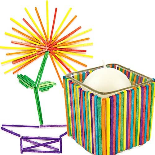 Tændstikker uden svovl farvede