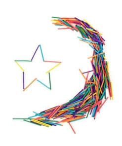 Tændstikker uden svovl farvede