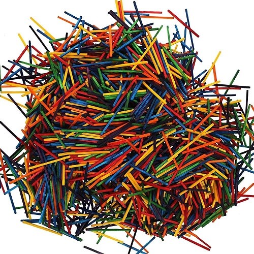 Tændstikker uden svovl farvede