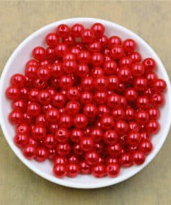 Voksperler runde røde 3mm