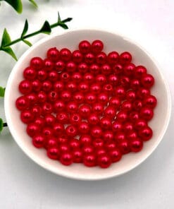 Voksperler runde røde 3mm