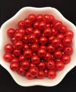 Voksperler runde røde 3mm