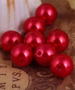 Voksperler runde røde 3mm