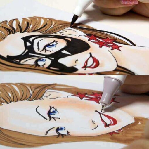 Graph'it Twin Brush Markers GI89508 Neutral Grå 8 alkoholbaseret tusser