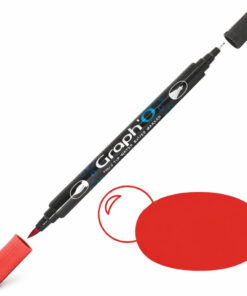 Graph’It GRAPH'O Twin Tip Marker GO05220 Tomato vandbaseret tus med dobbelt spids i rød farve