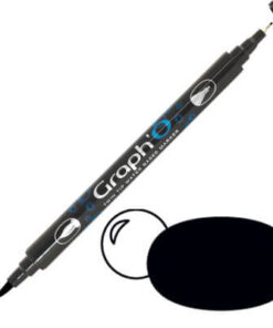 GRAPH'O Twin Tip Marker GO09909 Black vandbaserede tusser