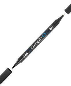 GRAPH'O Twin Tip Marker GO09909 Black vandbaserede tusser
