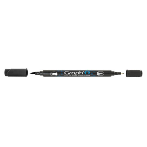 GRAPH'O Twin Tip Marker GO09909 Black vandbaserede tusser