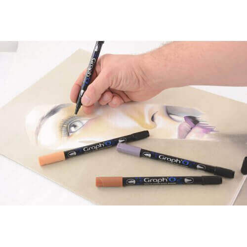 GRAPH'O Twin Tip Marker GO09504 Neutral Grey Medium vandbaserede tusser
