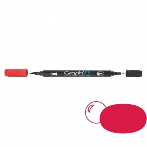 GRAPH'O Twin Tip Marker GO05245 Ruby vandbaserede tusser