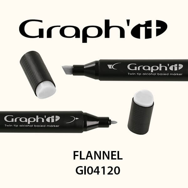 GRAPH'IT Twin Tip Marker GI04120 Flannel tusser