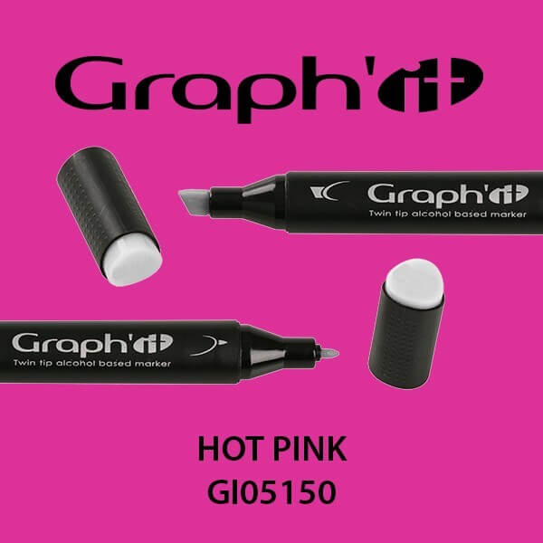 GRAPH'IT Twin Tip Marker GI05150 Hot Pink tusser
