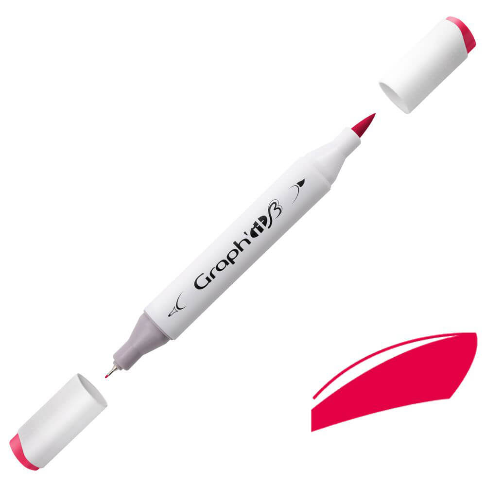 Graph'it Twin Brush Markers GI85245 Ruby alkoholbaseret tusser