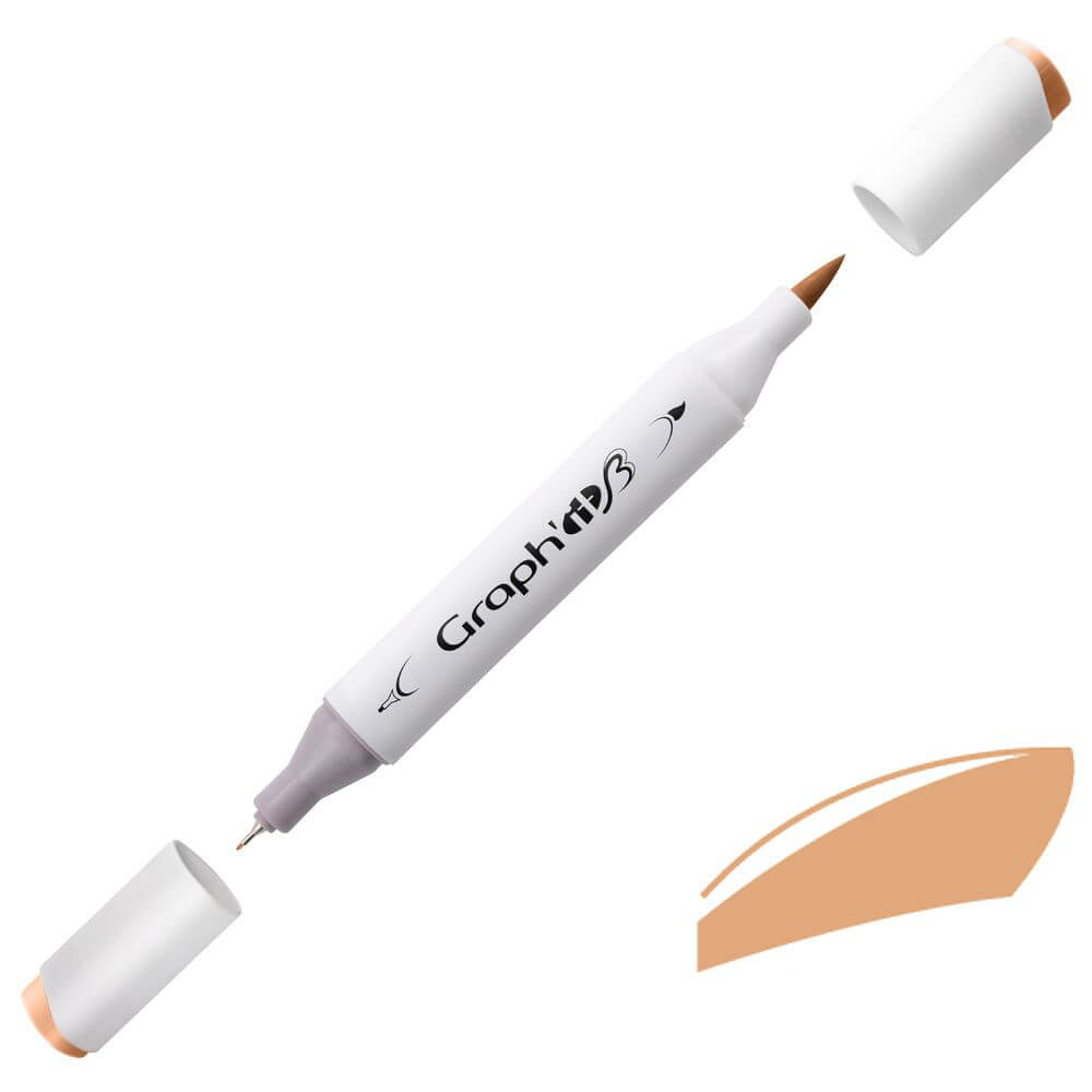 Graph'it Twin Brush Markers GI83040 Basic Brown 3 alkoholbaseret tusser