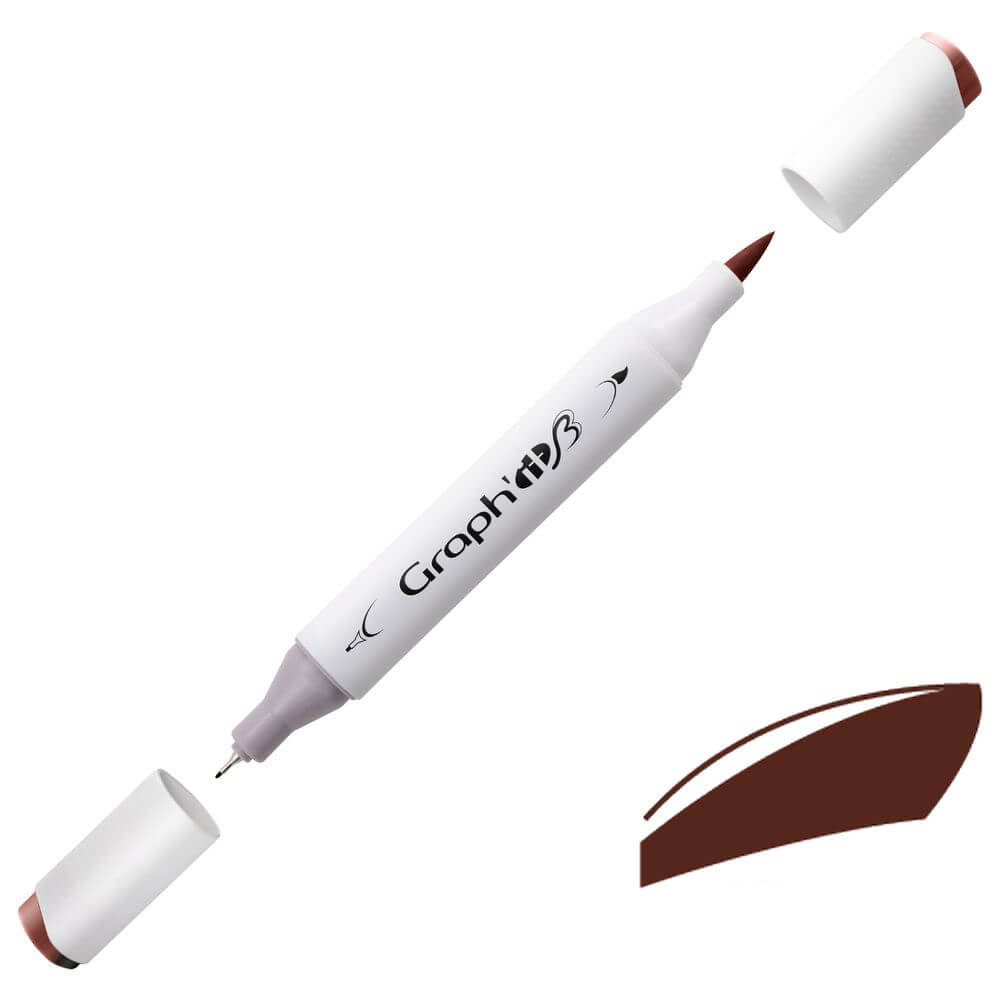 Graph'it Twin Brush Markers GI83190 Wengé alkoholbaseret tusser