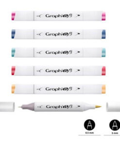 Graph'it Twin Brush Markers GI85280 Burgundy alkoholbaseret tusser