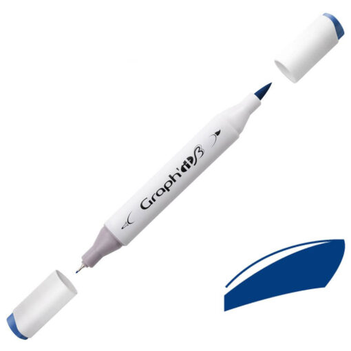Graph'it Twin Brush Markers GI87185 Indigo alkoholbaseret tusser