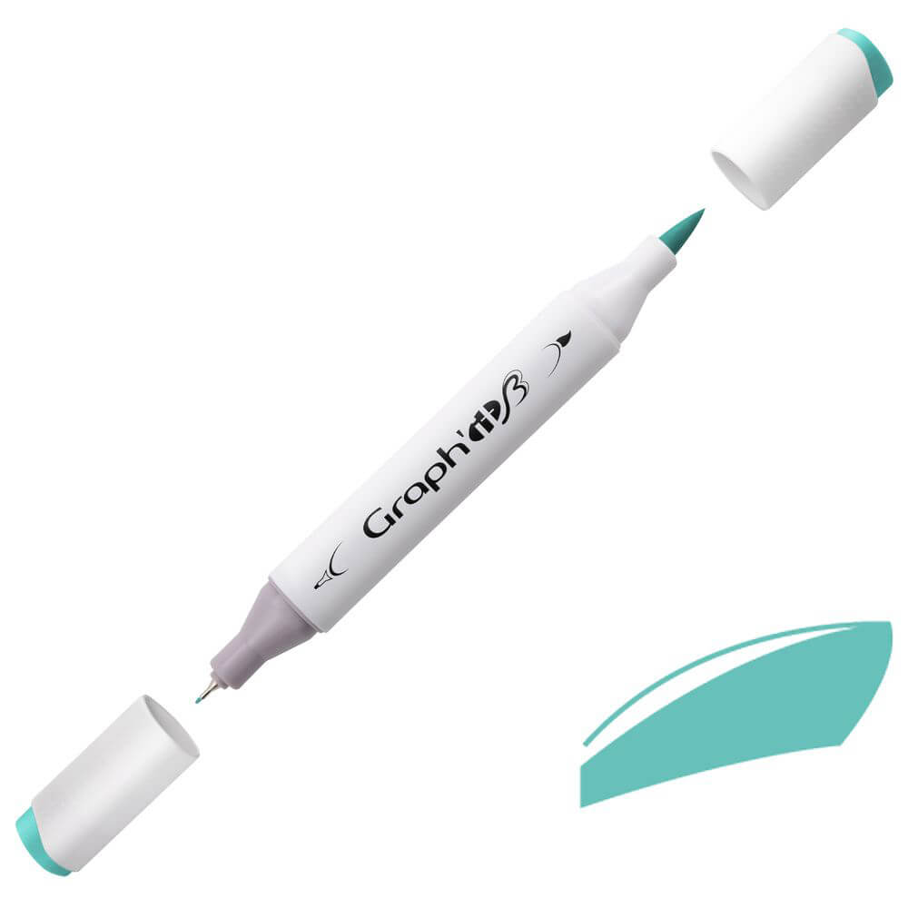 Graph'it Twin Brush Markers GI87240 Turquoise alkoholbaseret tusser