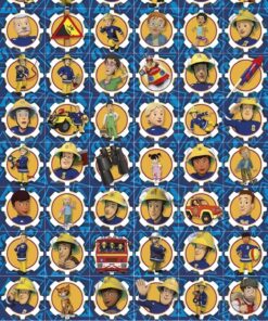 Mini klistermærker med Brandmand Sam og figurer fra Pontypandy i farverigt design til børn
