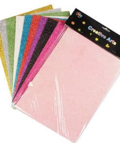 Mosgummi skumplader med glitter A4