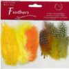 Fjer Marabou mix gule nuancer