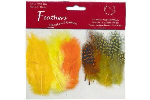 Fjer Marabou mix gule nuancer