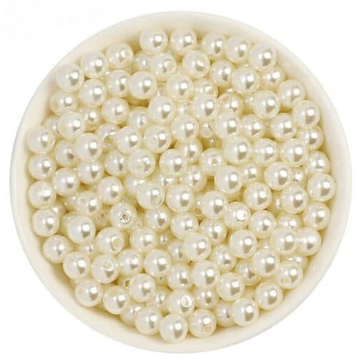 Voksperler runde creme 4mm