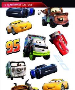 Disney Cars midlertidige tatoveringer til børn med 12 seje motiver af Lightning McQueen og Cars-karakterer