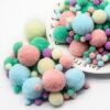Pompom pastel farver mix