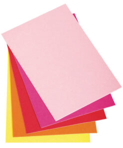 Pakke med selvklæbende hobbyfilt i A4-format, 1 mm tyk, i mix gul farver (5 stk filtark)