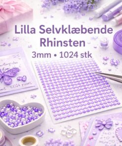 Lilla selvklæbende rhinsten 3mm 1024 stk til hobby og kortfremstilling