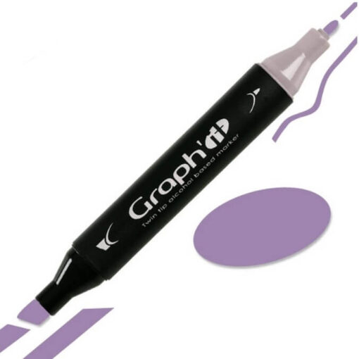GRAPH'IT Twin Tip Marker GI06125 Mauve Alkoholbaserede Penseltusser
