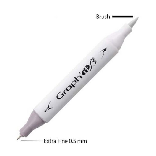 Graph'it Twin Brush Markers GI89400 Warm Grey 0 alkoholbaseret tusser
