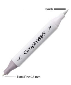 Graph'it Twin Brush Markers Neutral Grey 4 GI89504 alkoholbaseret tusser