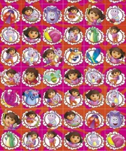 Dora the Explorer mini stickers ark med små klistermærker til børn