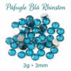 Påfugle blå rhinsten 3mm – 3g flade rhinsten til hobby, scrapbooking og kortfremstilling