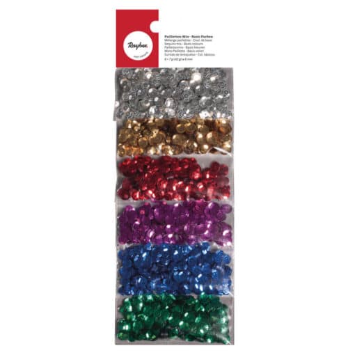 Palietter runde farvemix 6mm