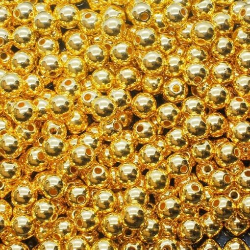 Voksperler runde guld 3mm til smykkefremstilling