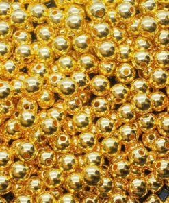 Runde guld voksperler