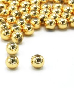 Voksperler runde guld 3mm til smykkefremstilling