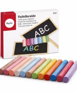 Tavlekridt farvede 12 stk – Rayher farvet kridt til tavle i æske
