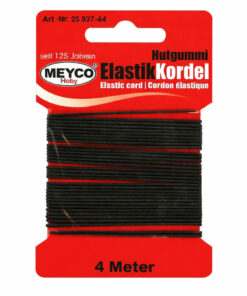 Meyco elastiksnor sort 1mm – 4 meter til hobby og syning