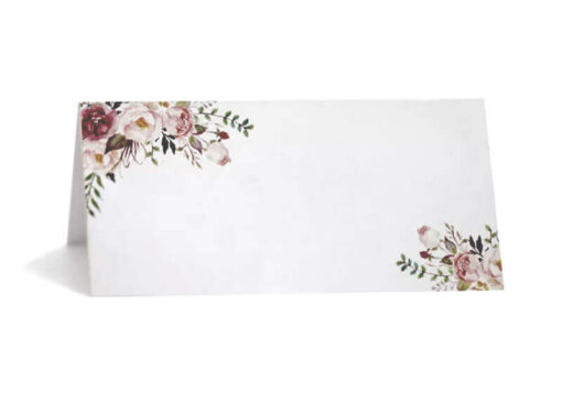 Bordkort med blomster