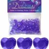 Kunstige pynte diamanter lavendel hjerter 12mm