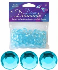 Kunstige pynte diamanter lyseblå