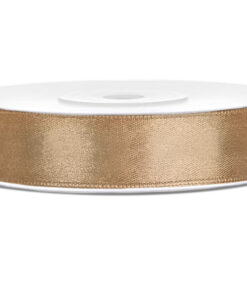 Satinbånd lys guld 12 mm