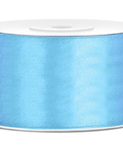 Satinbånd lyseblå 38 mm