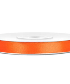 Satinbånd orange 6 mm