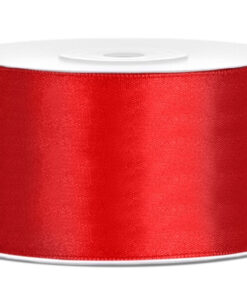 Satinbånd rød 38 mm