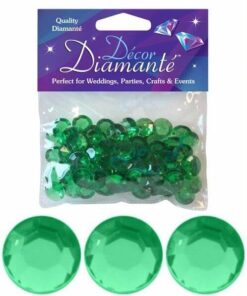 Kunstige pynte diamanter emerald grøn